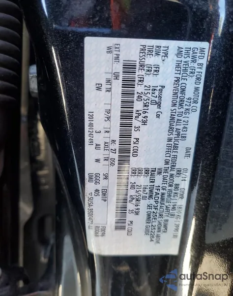 2014 Ford Focus Se из США, поврежденный, VIN 1FADP3F25EL252264